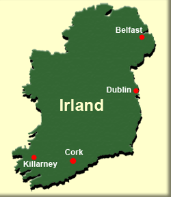 Wandern in Irland Karte