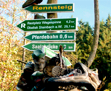 Wandern Rennsteig Etappenwanderung mit Standortwechsel